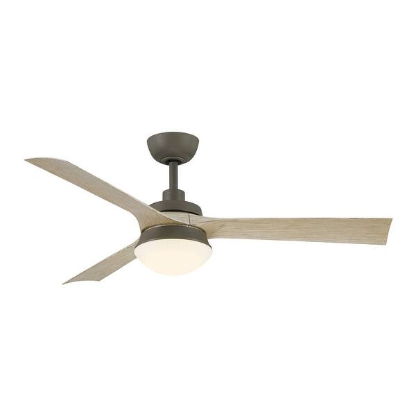 slide 2 of 15, Fanimation Barlow 52 inch Indoor/Outdoor Ceiling Fan with LED CCT Select Light Kit and Remote Remote
