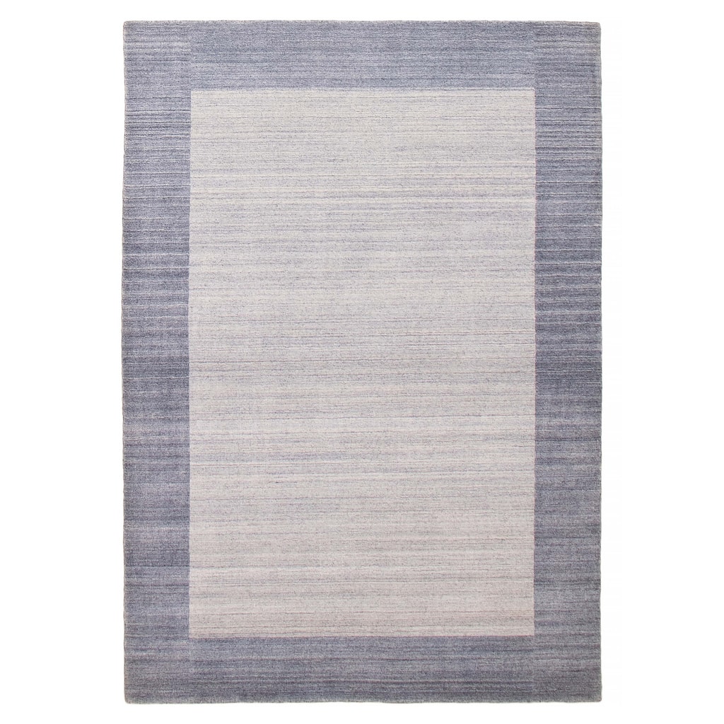 ECARPETGALLERY Hand Loomed Kashkuli Gabbeh Light Grey Wool Rug - 5'7 x 7'8