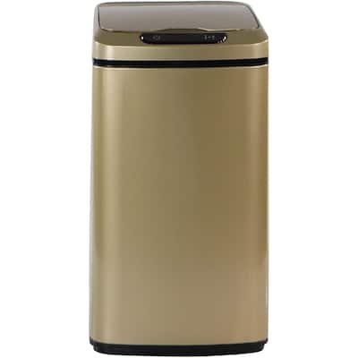 Hanover 9-Liter / 2.3-Gallon Trash Can with Sensor Lid in Gold