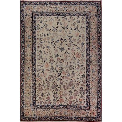 Vegetable Dye Isfahan Persian Area Rug Handmade Wool Carpet - 8'3" x 12'0"