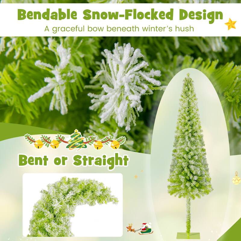 Costway 5/6/7 FT Bendable Christmas Tree with Bendable Top, 290 Branch - See Details