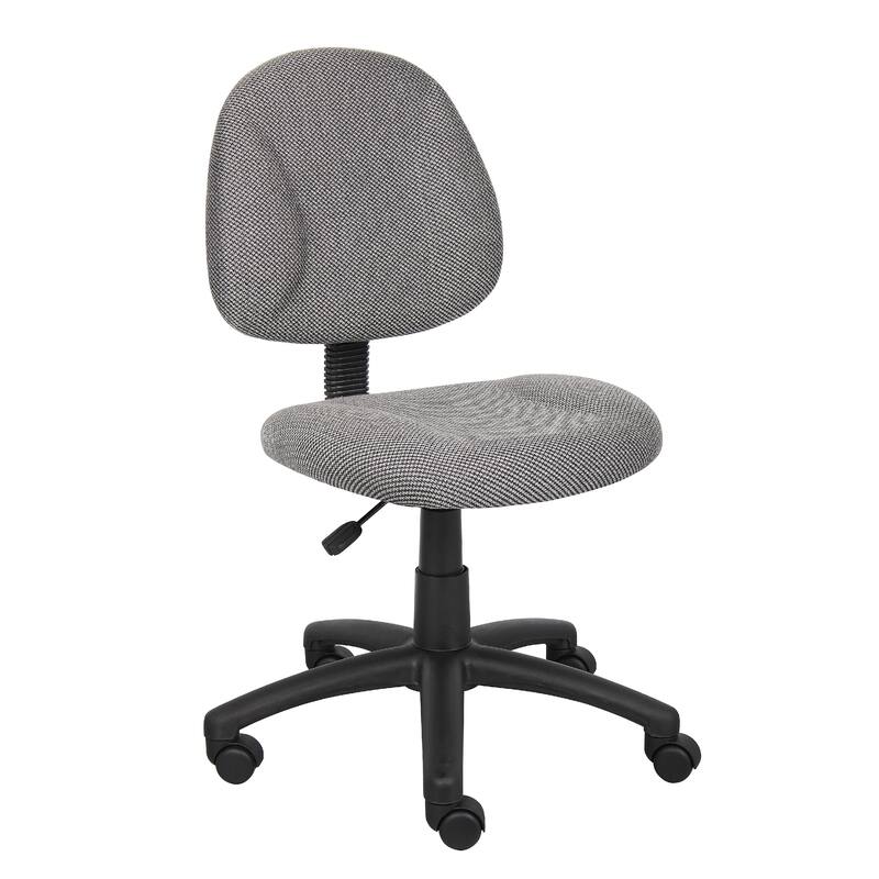 Jea Swivel Posture Chair, Contoured Back, Gray Tweed, Wheels