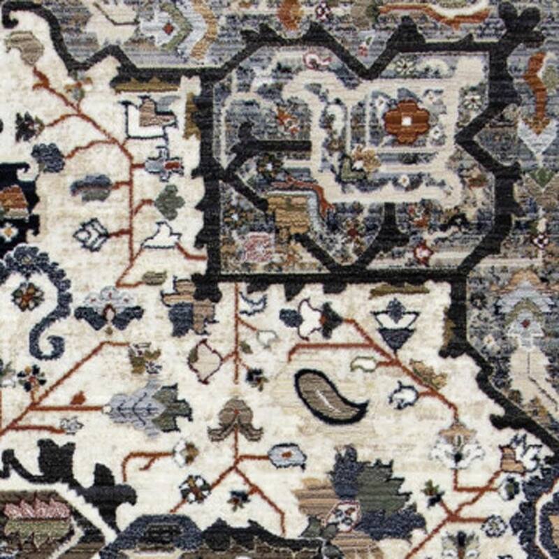 HomeRoots Medallion Modern Rectangle Area Rug - 5' X 8'