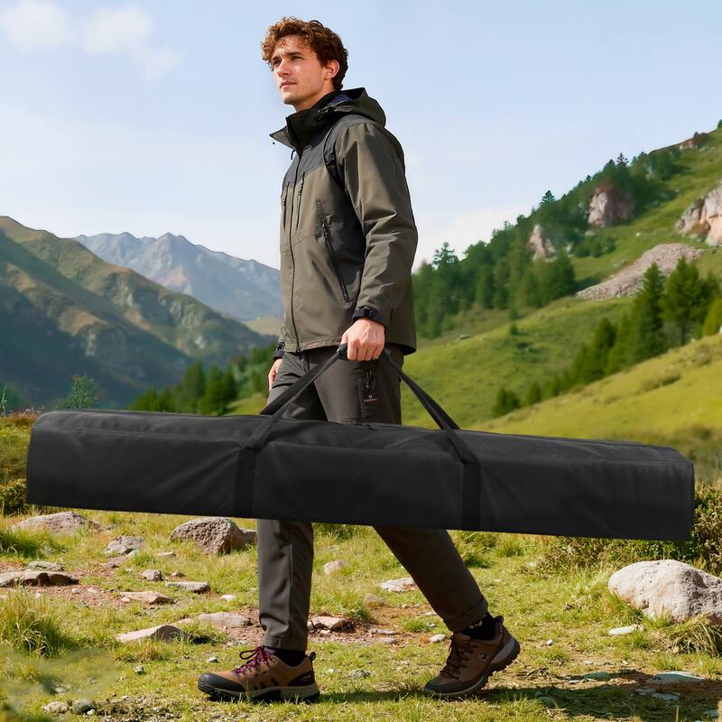 57" Extra-Large Hammock & Stand Storage Bag – Water-Resistant Oxford Tote with Zippers & Handles (Black 57 inch)