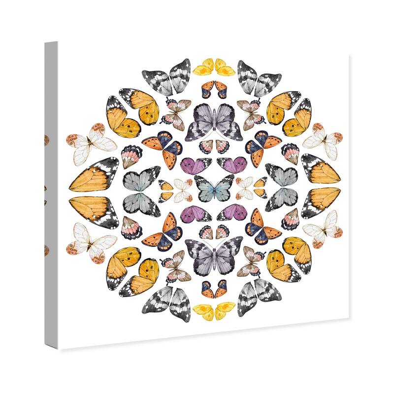 Wynwood Studio Canvas Animals Butterfly K Yellow and Farmhouse Wall Art Canvas Print