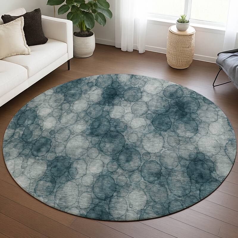 Machine Washable Indoor/ Outdoor Modern Aby Chantille Rug
