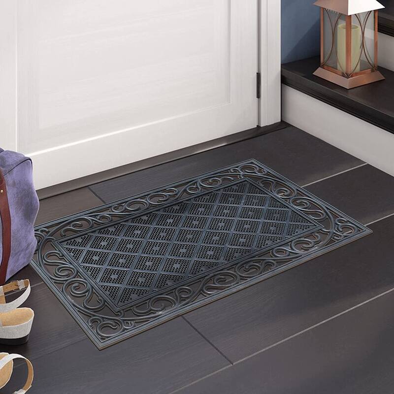 A1HC Welcome Rubber Pin Mat Beautifully Hand Finished Doormat