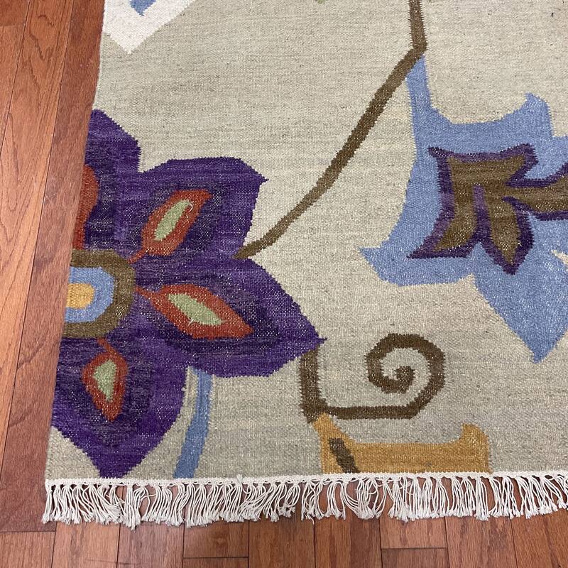 HERAT ORIENTAL Handmade 5'1 x 7'6 Vegetable Dye Wool Kilim - 5'1" x 7'6"