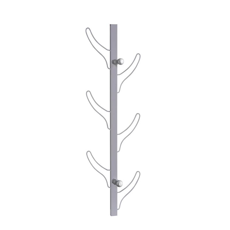 Coat & Hat Rack with Metal Frame - Silver