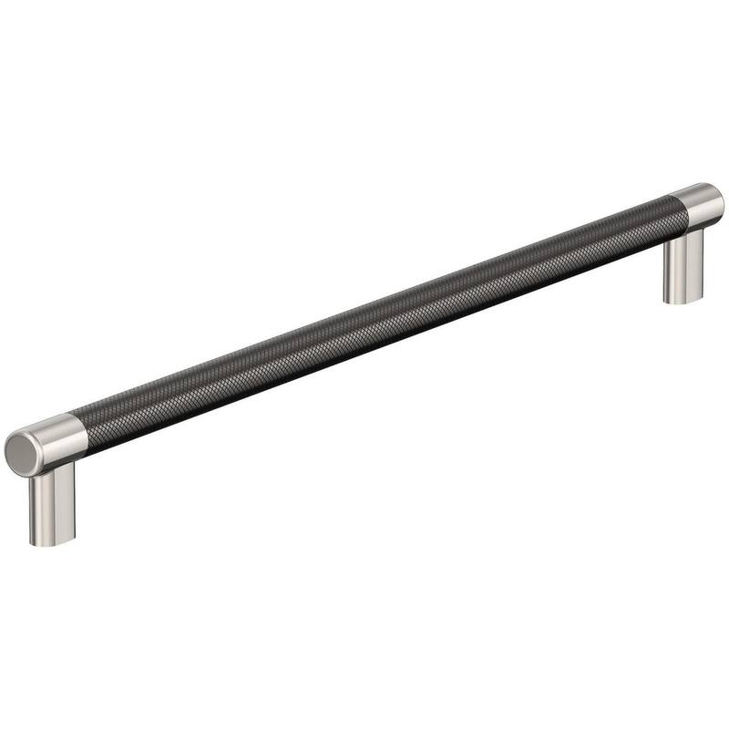 Amerock BP54041 Esquire 18" Center to Center Bar Cabinet Pull - Polished Nickel / Gunmetal