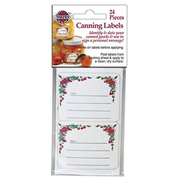 Norpro 24 pc Square Canning Food Mason Jar Labels - Identify Date Canned Goods. Opens flyout.