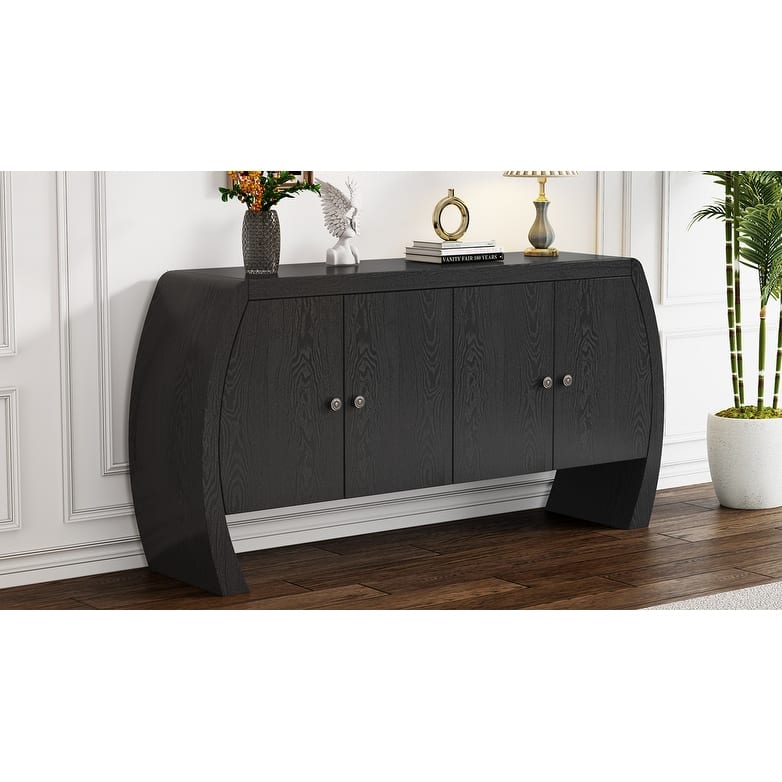 TV Stand Storage Cabinet with Rounded Legs, Simple Coffe e Cabinet Console Cabinet Hallway Cabinet Accent Cabinet