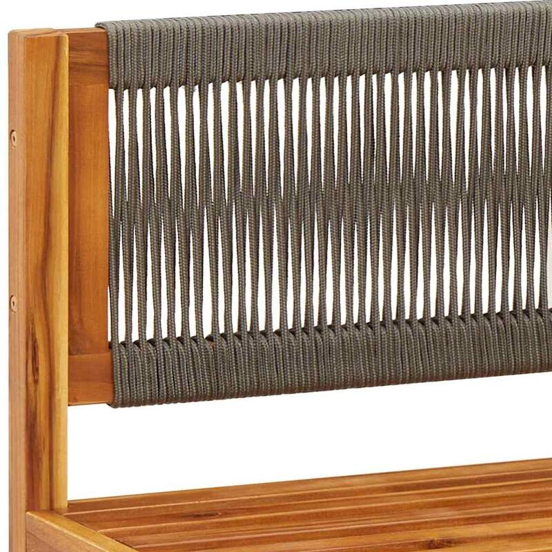 vidaXL Garden Sofa Armless with Cushions Wood Acacia&Rope - 25.6" x 25.6" x 25.6"