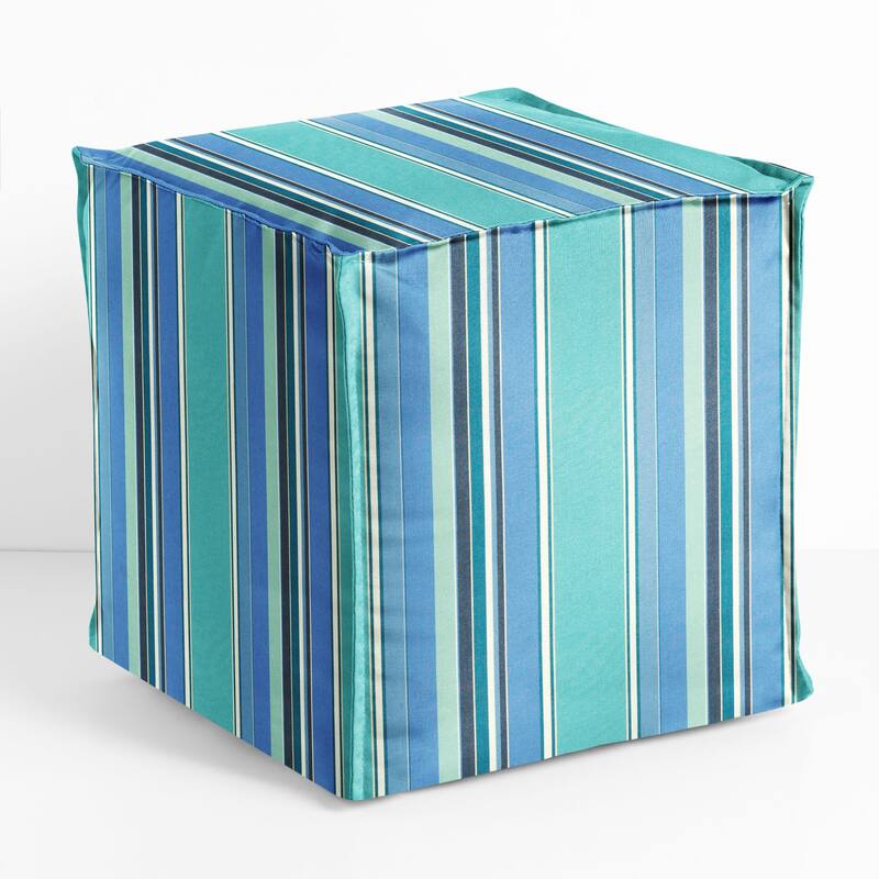 Sorra Home Sunbrella Outdoor Top Stitch Bean Pouf
