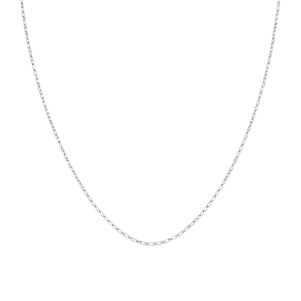 Fremada 10k White Gold 1.2mm Dainty Paperclip Link Necklace