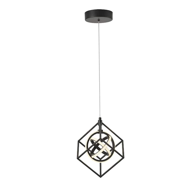 Tulip Collection Integrated LED Pendant, Matte Black - Medium