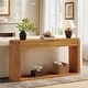 preview thumbnail 7 of 7, 63-In Fluted Console Table for Entryway, 2 Tier Narrow Sofa Table with Storage - 11.81"D x 62.99"W x 31.5"H