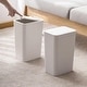 preview thumbnail 41 of 40, 2.6 Gallon Slim Plastic Trash Can with Press Top Lid 2 pack - White