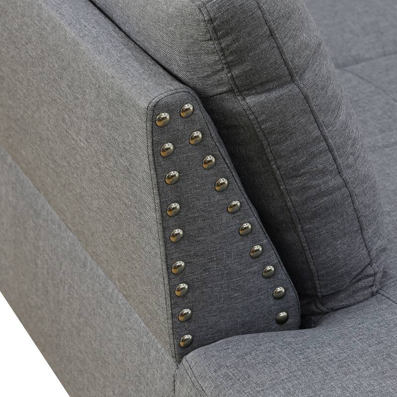 Modular Living Room Sectional with Storage Ottoman and Flip-Top Console, Black or Gray