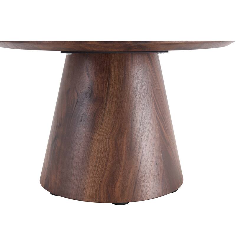 medieval-modern style coffee table, featuring wood grain veneer, classic round coffee table and side table set