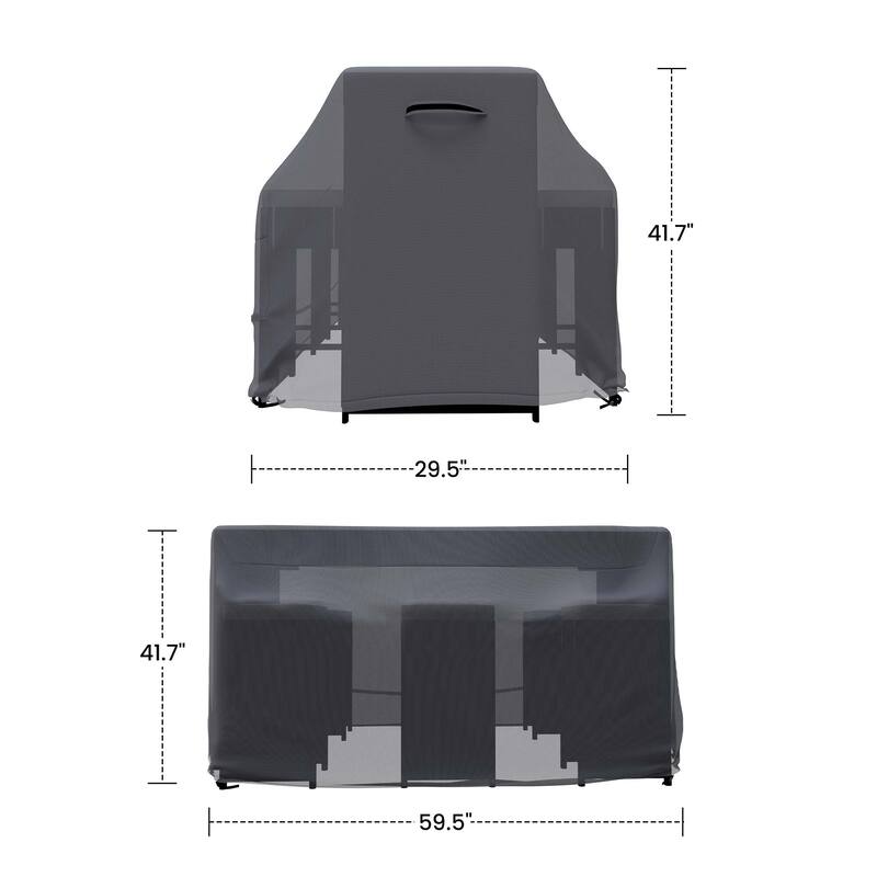 Forever Patio Rectangular Outdoor Furniture Cover For 7-piece Patio Dining Set - 41.7 x 59.5 x 29.5