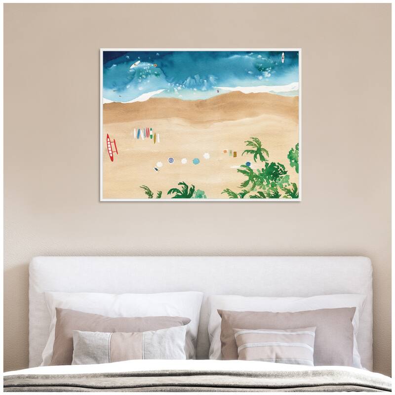 Kate and Laurel A Day of Play Vibrant by Janet Meinke Lau Framed Canvas Wall Art Print