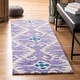 preview thumbnail 9 of 147, SAFAVIEH Handmade Wyndham Zvonka Modern Wool Rug 2'3" x 7' Runner - Lavander/Ivory - Runner
