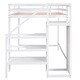preview thumbnail 9 of 7, Modern Style Full Size Loft Bed withStaircase and Built-in Storage Wardrobe.