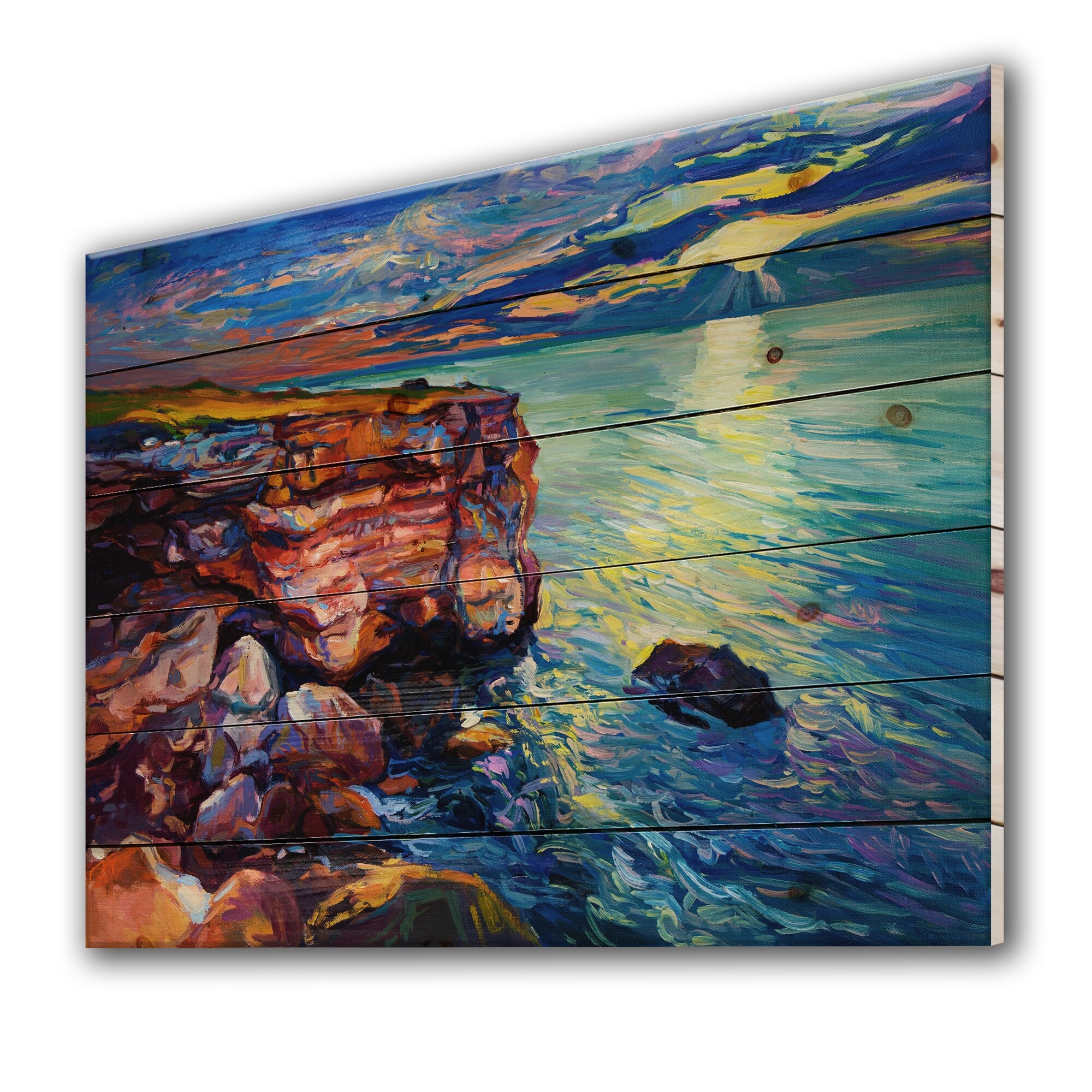 Designart 'By The Cliffside Ocean View Impression'-image