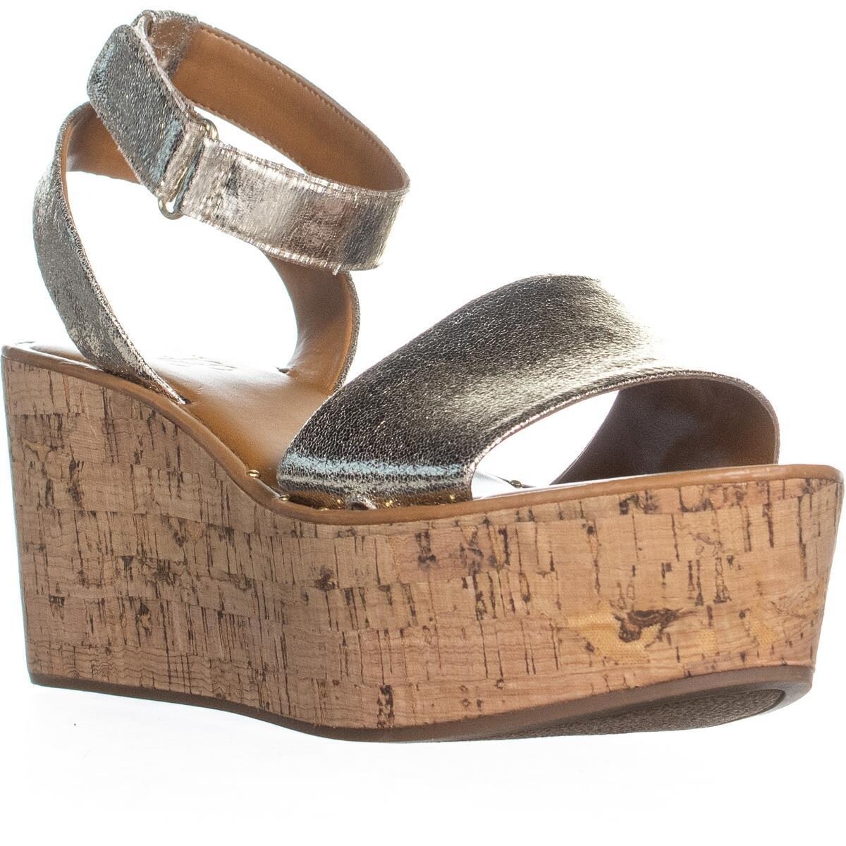 franco sarto gold wedges