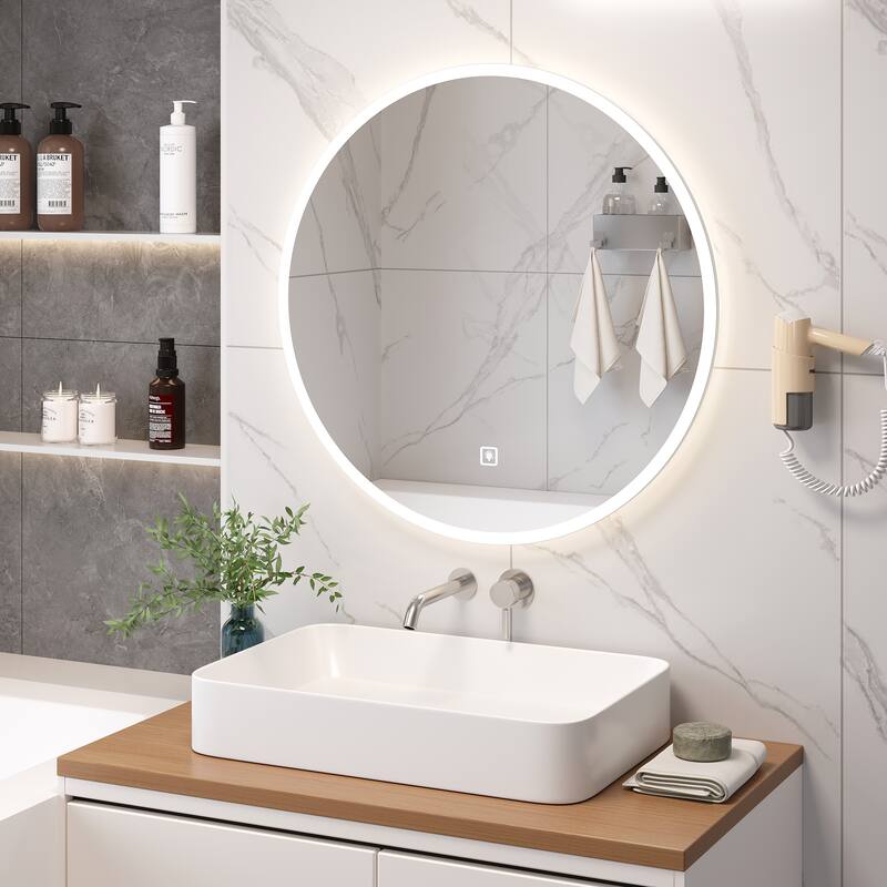 Smart Dimmable LED Bathroom, Vanity Mirror with Touch Switch