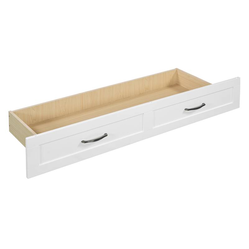 Space-Saving Full Murphy Bed with Drawers & Rattan Finish, Includes USB Port, Perfect for Multifunctional Rooms