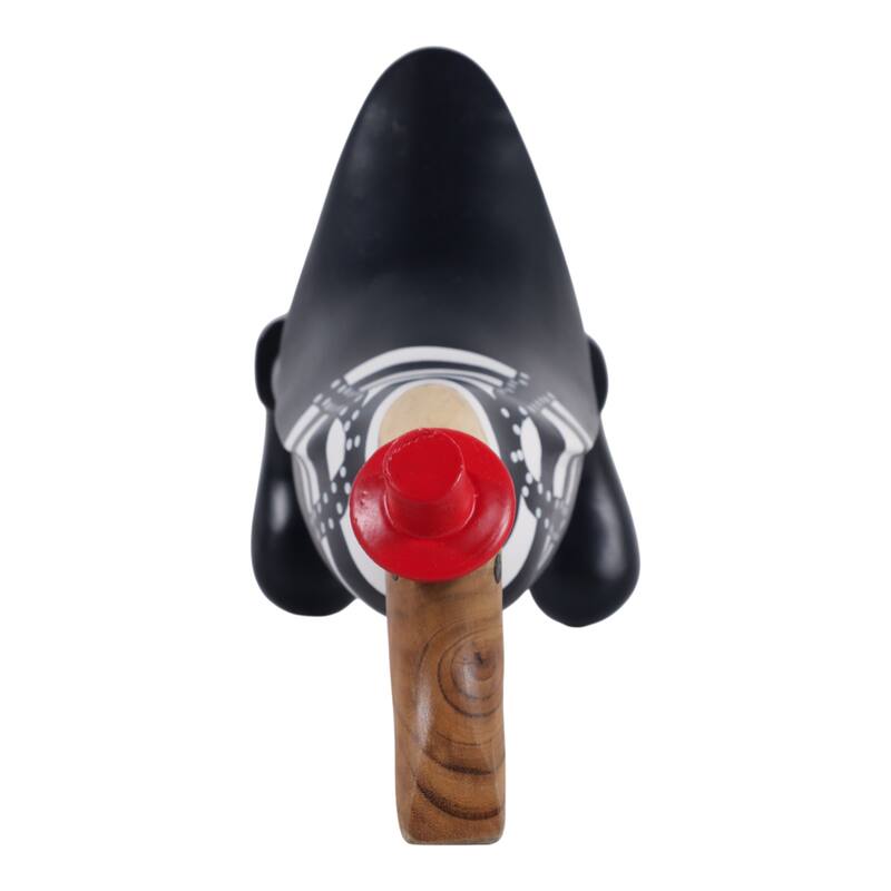 Decorative Wooden Duck Figurine Sculpture - 16.0"