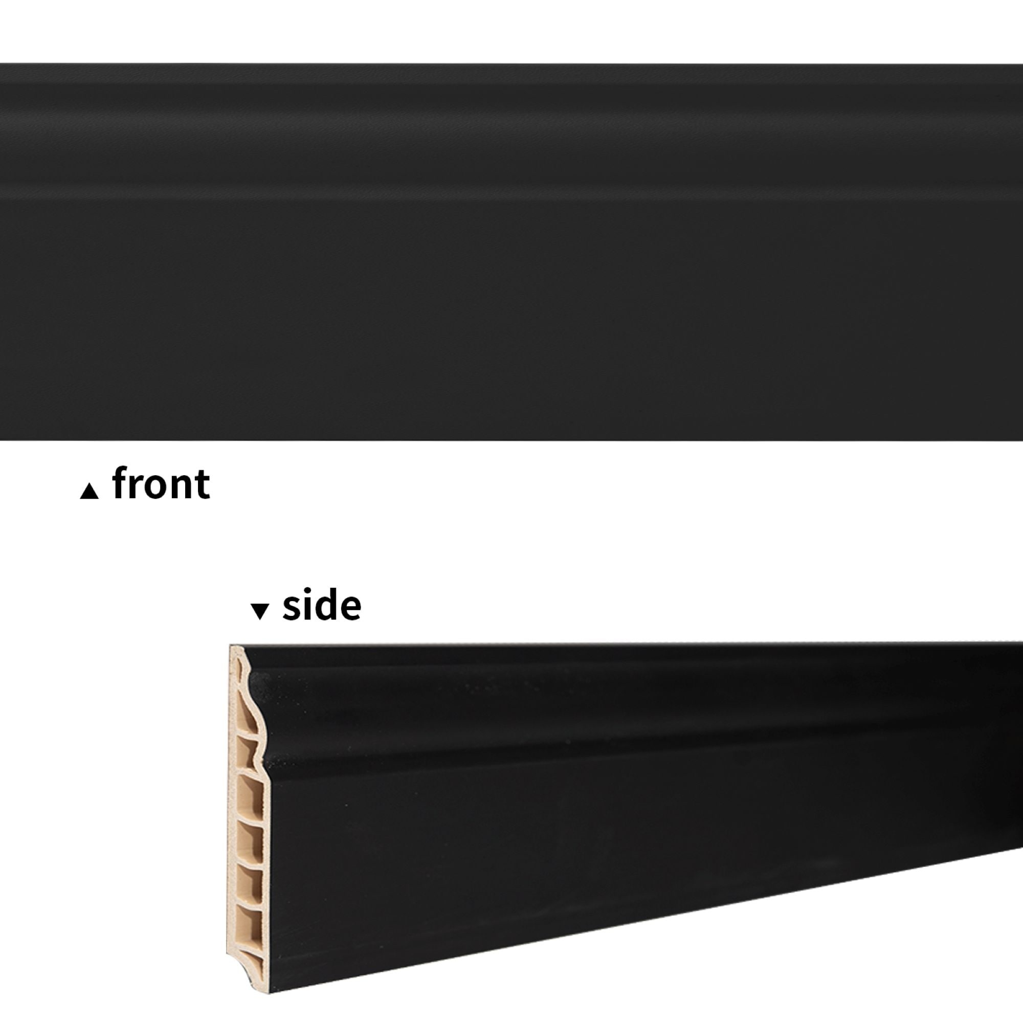 Wallnetic Wall Baseboard Molding Trim – 4-Pack, High-Impact Polystyrene, Paintable, Moisture-Resistant, Easy DIY Wall Decor (96.06" X 3.15" Each, White)