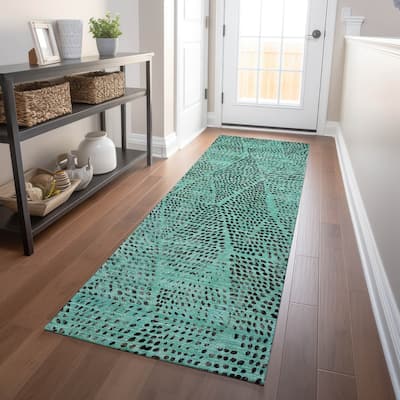 Machine Washable Indoor/ Outdoor Chantille Contemporary Diamonds Rug