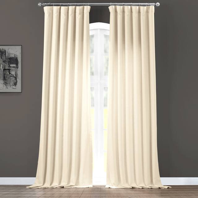 Exclusive Fabrics Italian Faux Linen Curtain (1 Panel)