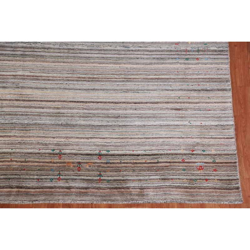 Hand Knotted Oriental 100% Wool Carpet Tribal Tribal Multi-Colored Gabbeh Area Rug - 11' 6'' X 9' 0''