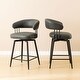 preview thumbnail 23 of 42, Glitzhome 26 or 31 Inches Modern Upholstered Swivel Counter Height Bar Stools