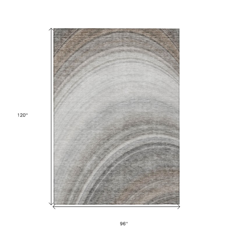 HomeRoots Abstract Transitional Rectangle Outdoor Rug