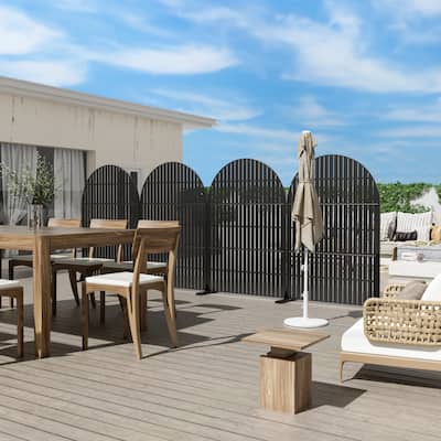 Dovelina 6ft.Outdoor Freestanding Metal Privacy Screen Decorative Garden Fence - 72"x47"