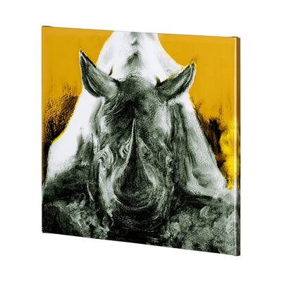 Rhino Yellow (41 x 41) Canvas Art Print