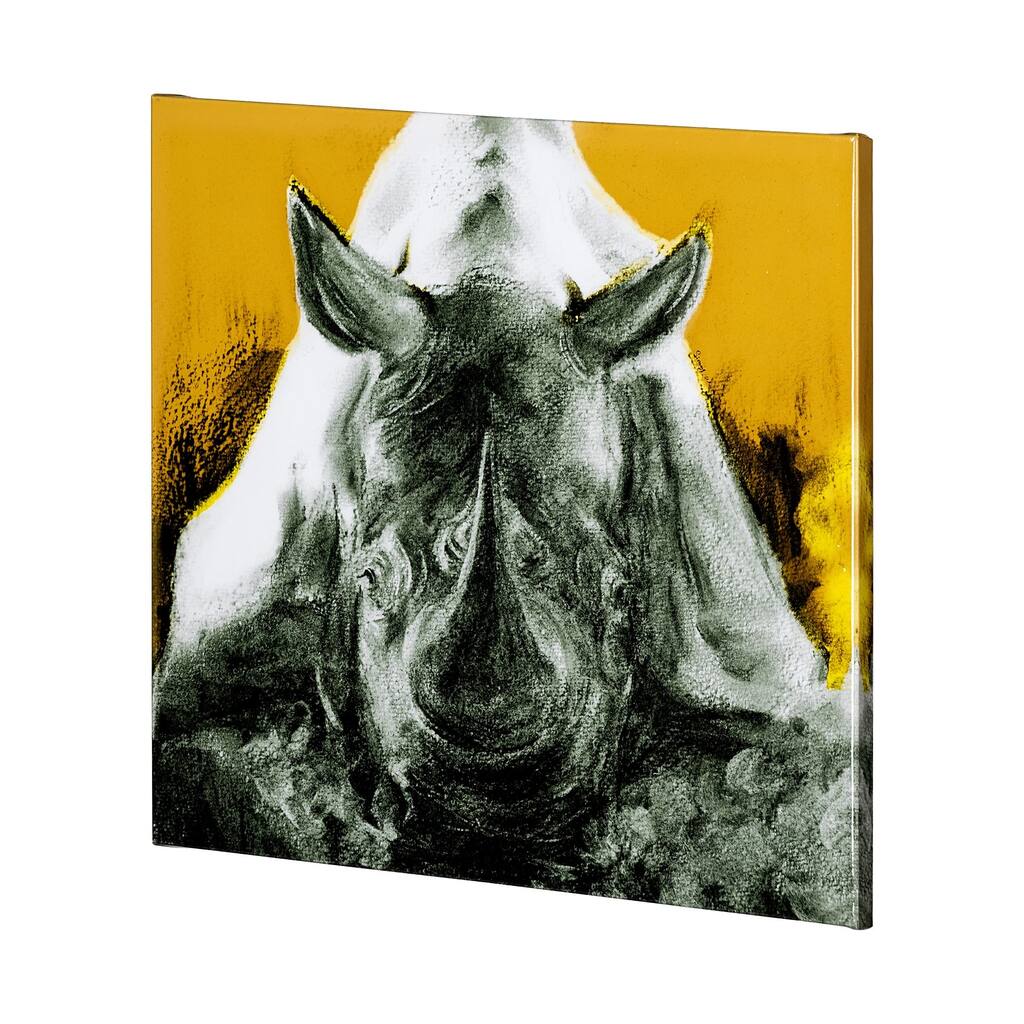 Rhino Yellow (41 x 41) Canvas Art Print