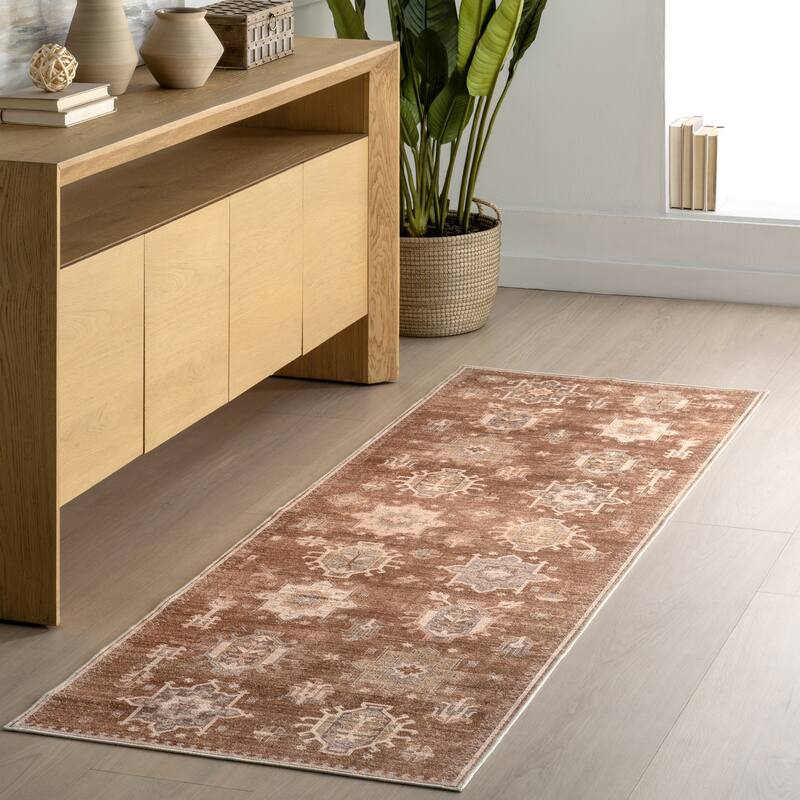Nuloom Baylin SplashGuard Medallion Machine Washable Area Rug