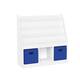RiverRidge Home Kids Bookrack with Three Cubbies, White