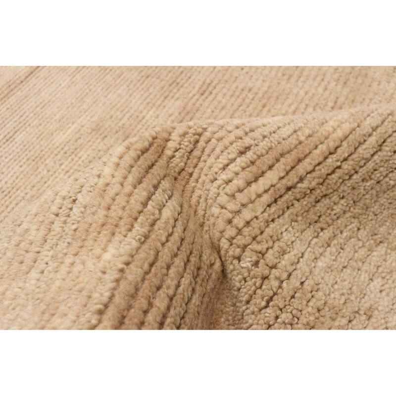 ECARPETGALLERY Hand-knotted Tangier Tan Wool Rug - 5'0 x 8'0