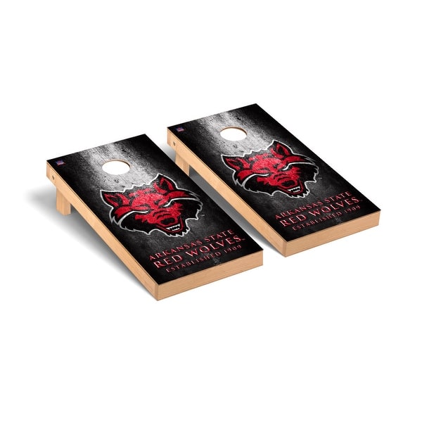 slide 2 of 5, Arkansas State Red Wolves Museum Cornhole Board Set