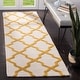 preview thumbnail 33 of 132, SAFAVIEH Handmade Cambridge Luisa Moroccan Trellis Wool Rug 2'6" x 10' Runner - Ivory/Gold