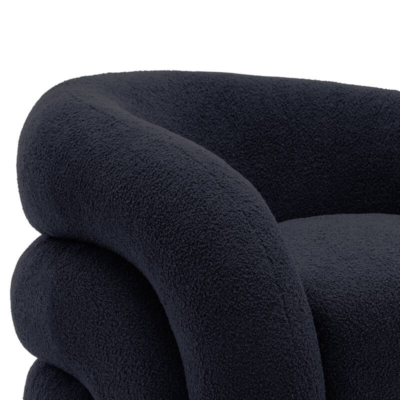 Upholstered Swivel Barrel Accent Chair