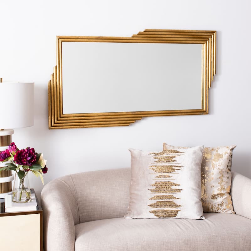 SAFAVIEH Laken 27-inch Gold Horizontal Rectangular Mirror - 26.5" W x 1.5" L x 48" H - 27Wx2Dx48H