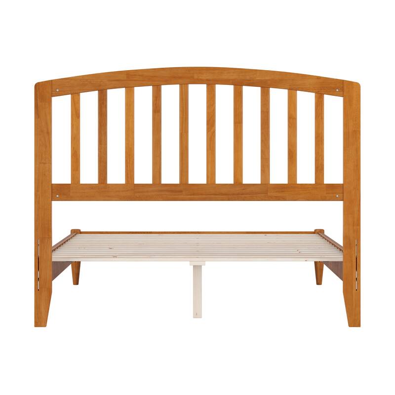 Quincy Full Solid Wood Low Profile Platform Bed in Light Toffee